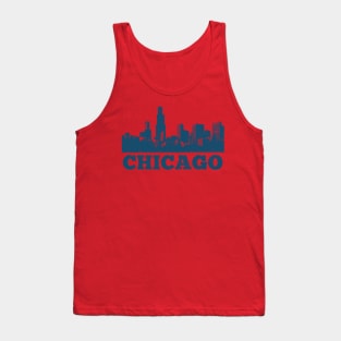 Chicago Skyline // Retro Vintage Faded Style Design Tank Top